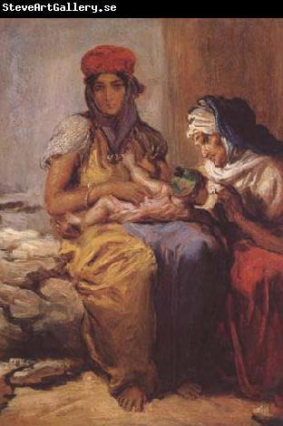 Theodore Chasseriau Femme maure allaitant son enfant et une vieille (mk32)